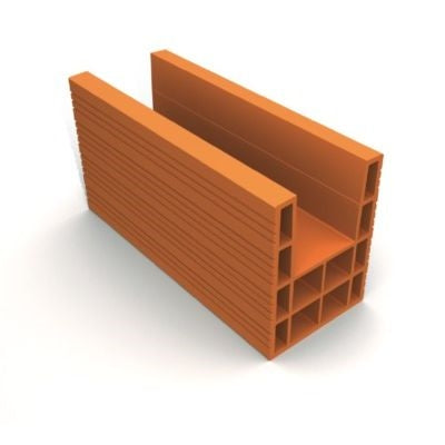 Linteau Bio'Bric terre cuite 500 x 200 x 270 mm, réservation 12, réf. LT2027