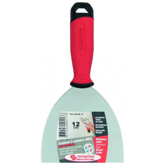 Couteau à enduire inox monobloc Taliaplast 12 cm — réf. 440434