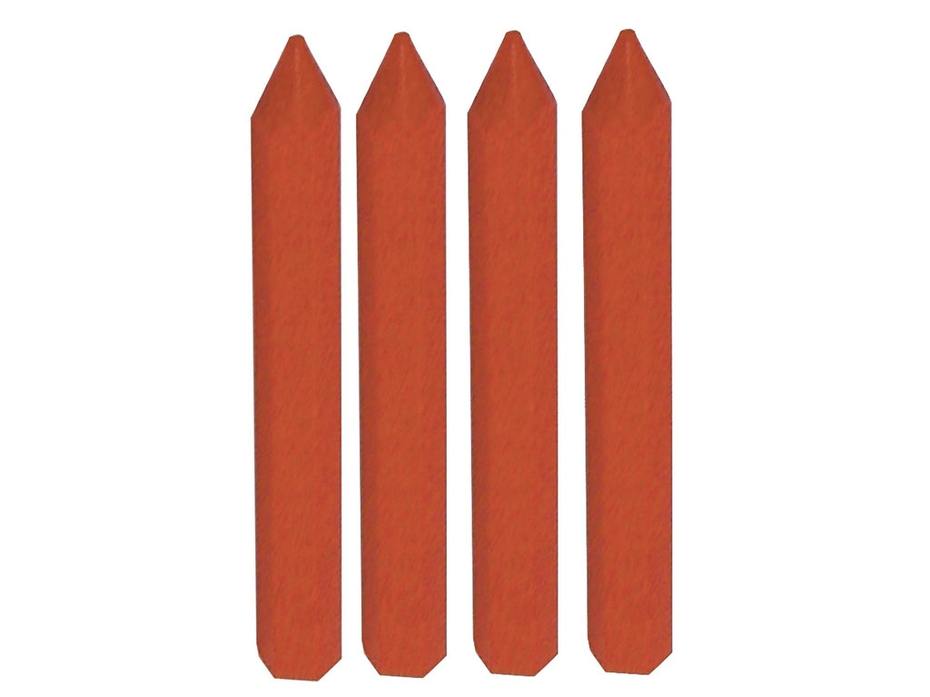 Blister de 4 craies rouges hexagonales 120 mm Taliaplast réf. 400965