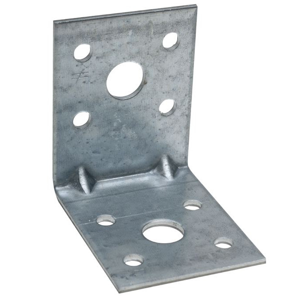 Équerre multitrous galvanisée 60 x 60 x 60 x 2 mm