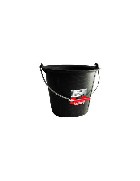 Seau plastique noir 11 litres poignée anse 5,3 mm