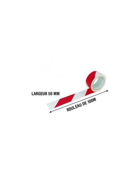 RUBAPLAST ROUGE BLANC 100MX50 RUBAN DE SIGNALISATION — visuel produit vérifié