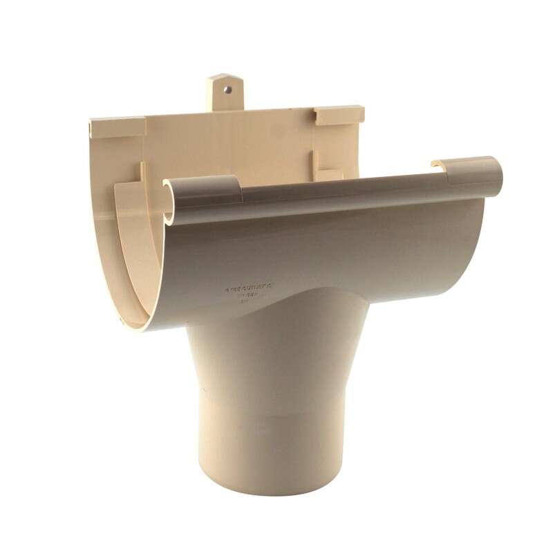 Fond de naissance pour gouttière centrale 33 PVC sable